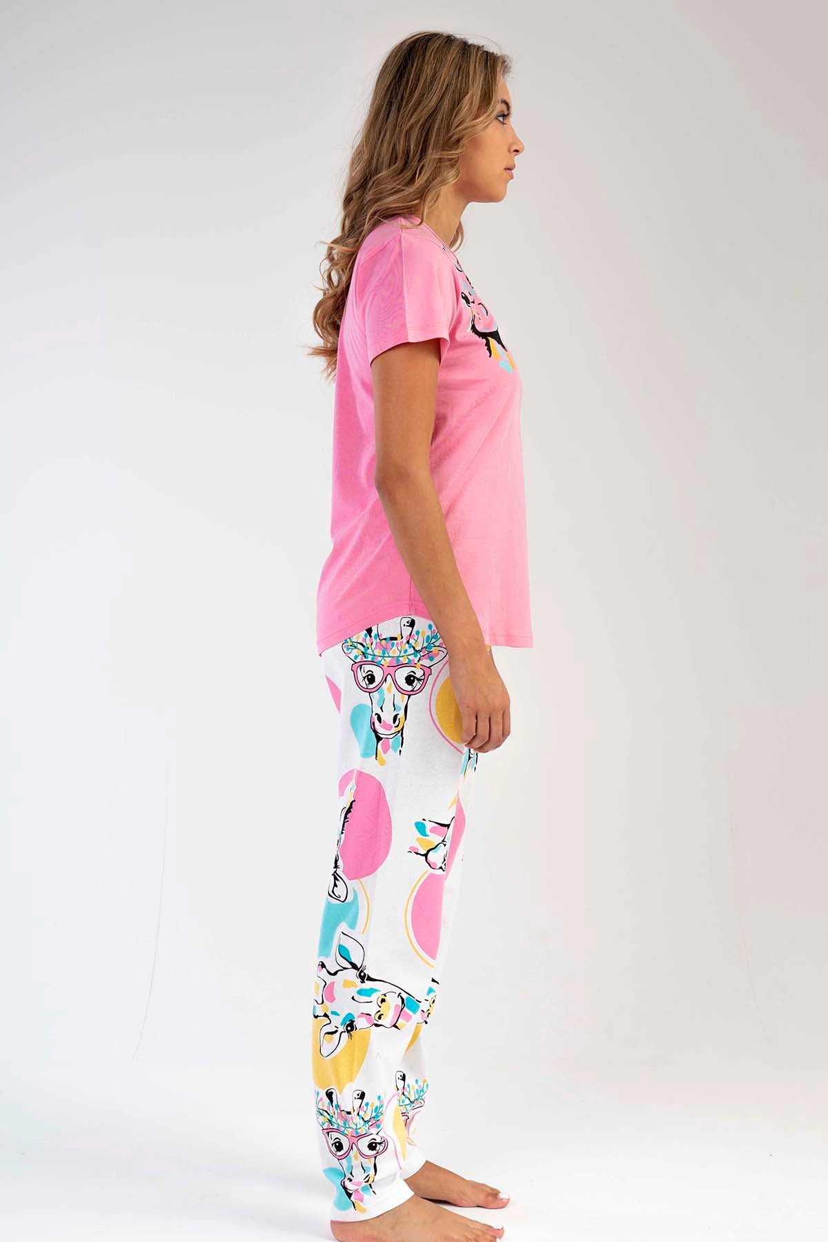 KADIN P.SUPREM O YAKA KISA KOL ETEGI OVAL PIJAMA TK