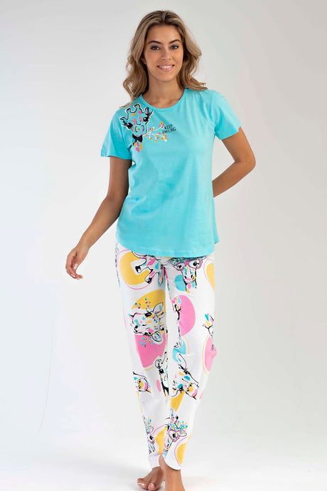 KADIN P.SUPREM O YAKA KISA KOL ETEGI OVAL PIJAMA TK 212333
