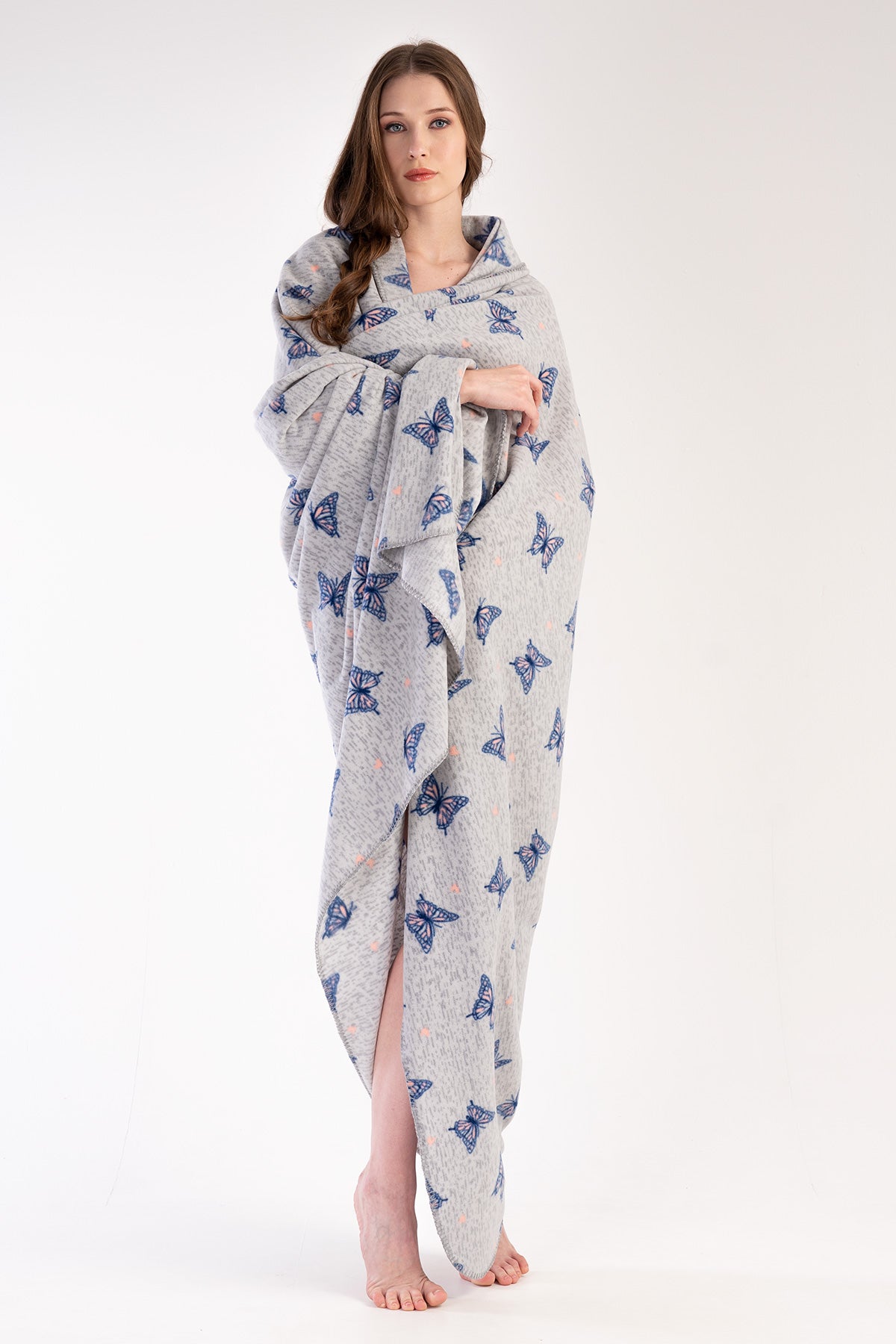 Butterfly Gray Blanket
