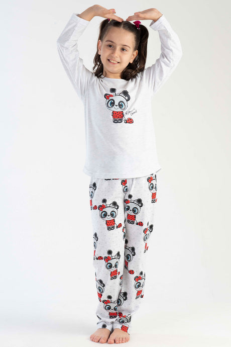 KIZ COCUK P.SUPREM O YAKA UZUN KOL ETEGI OVAL PIJAMA TAKIM(9-10/15-16)