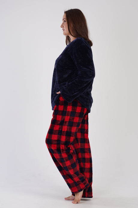 Woman Soft Fleece Big Size Ready For Winter Pyjama Set