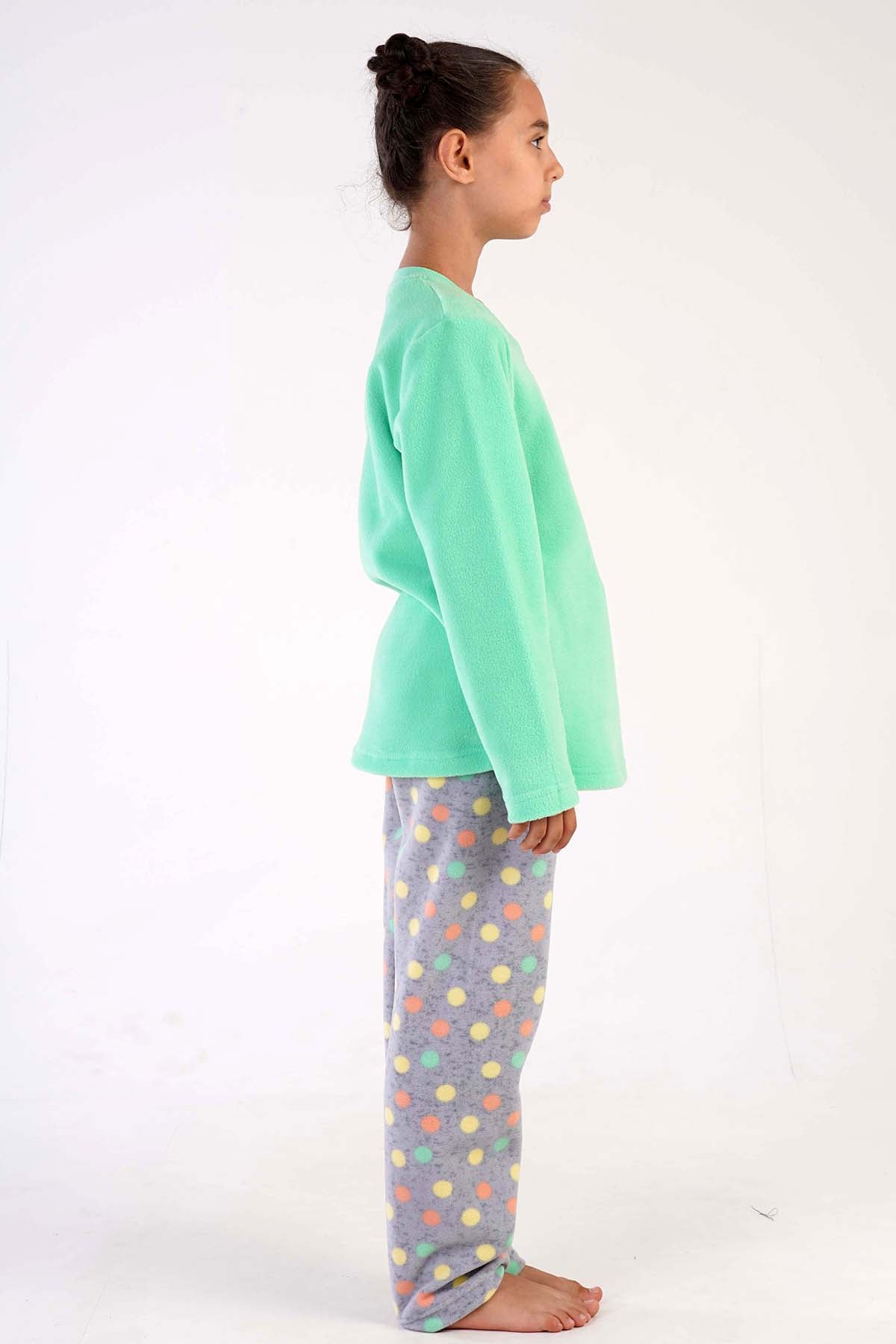 KIZ COCUK POLAR UZUN KOL PIJAMA TAKIM(7-8/13-14)