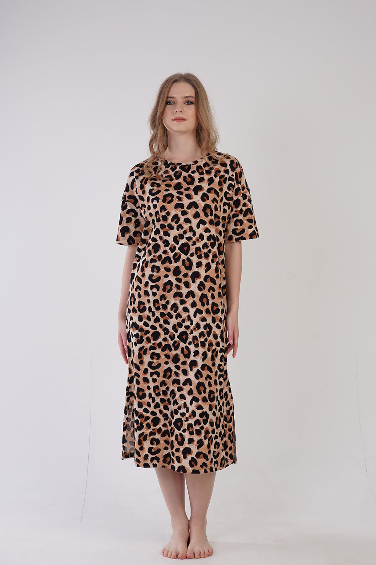 Woman Leopard Supreme Vent Detail Tunic
