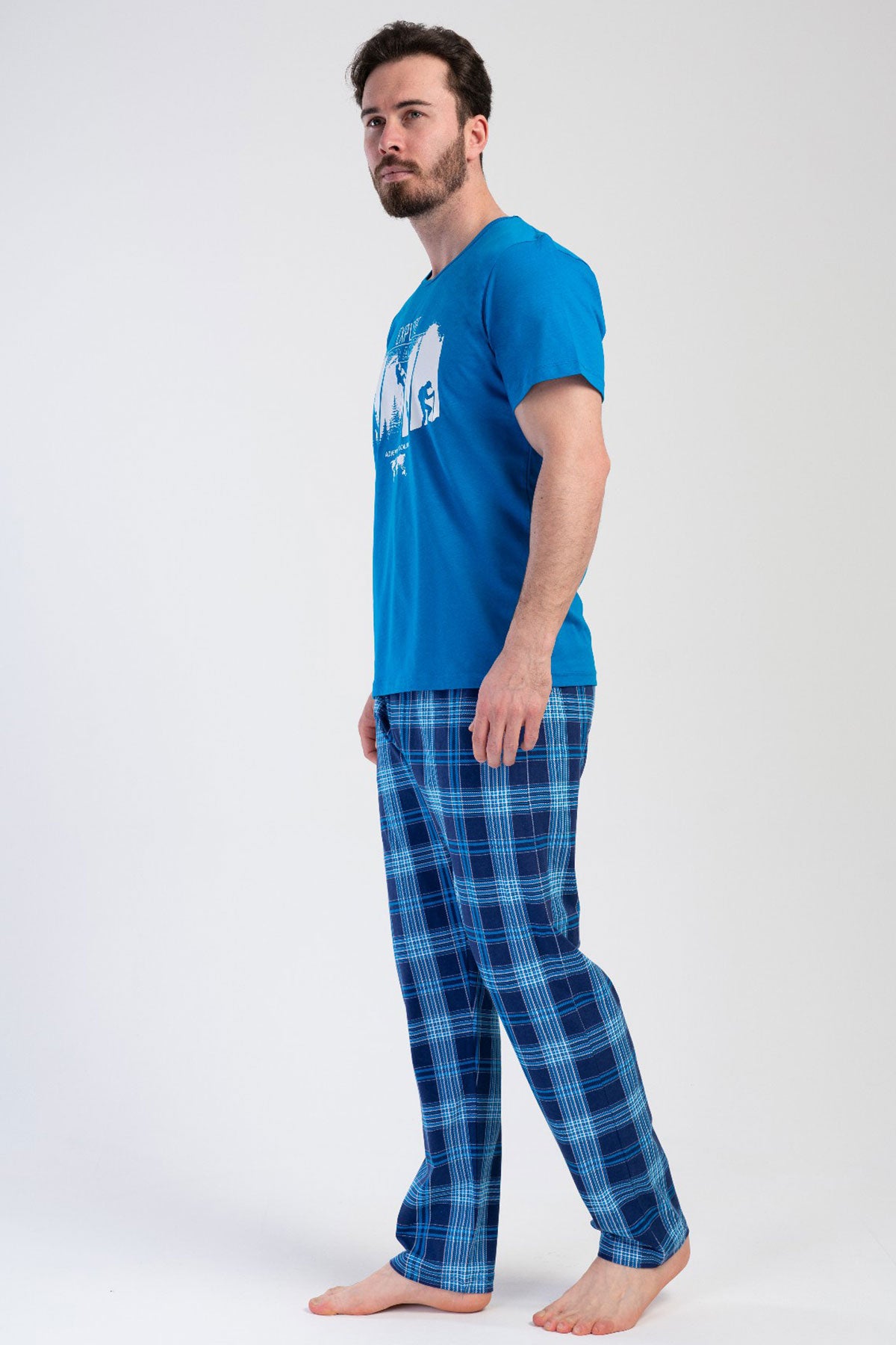 CEPLI ERKEK P.SUPREM XXL O YAKA KISA KOL PIJAMA TAKIM