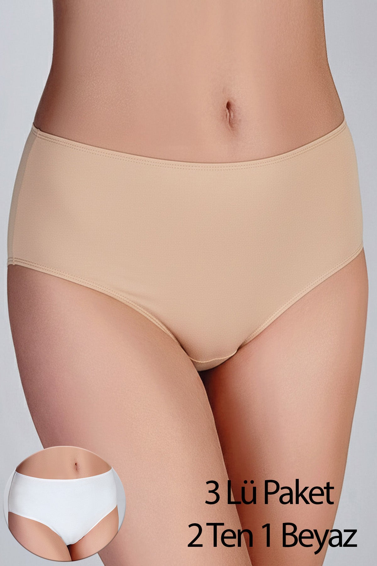 5012-Slip Yüksel Bel Külot 3 Lü Pk 325012