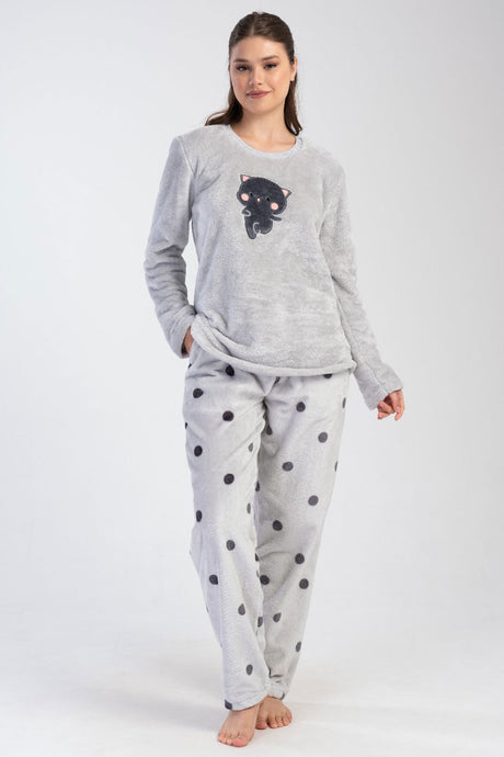 KADIN SOFT XXL O YAKA UZUN KOL ETEGI OVAL CEPLI PIJAMA TAKIM