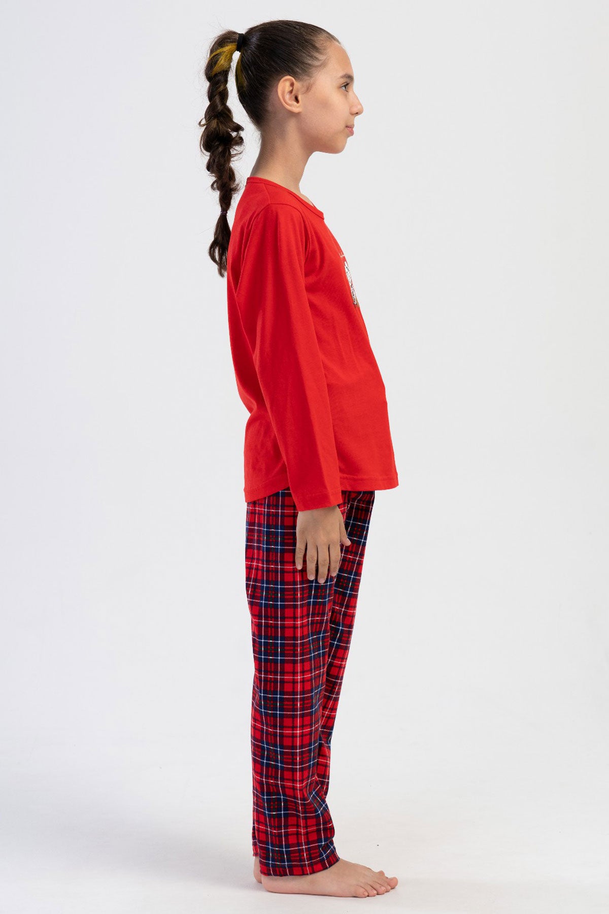 KIZ COCUK P.SUPREM O YAKA UZUN KOL ETEGI OVAL PIJAMA TAKIM(7-8/13-14)