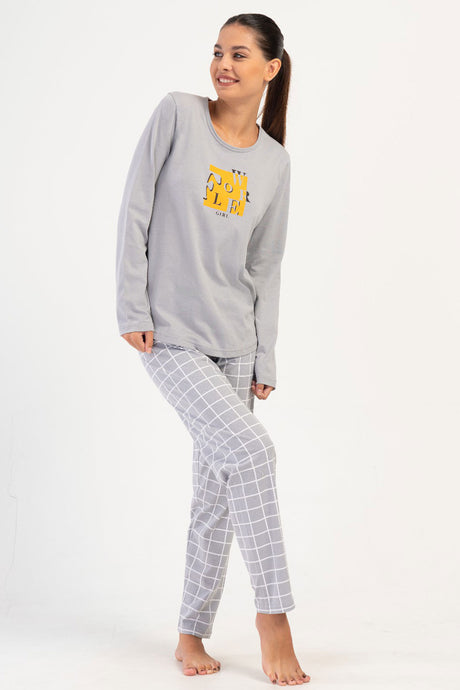 KADIN P.SUPREM O YAKA UZUN KOL ETEGI OVAL PIJAMA TAKIM