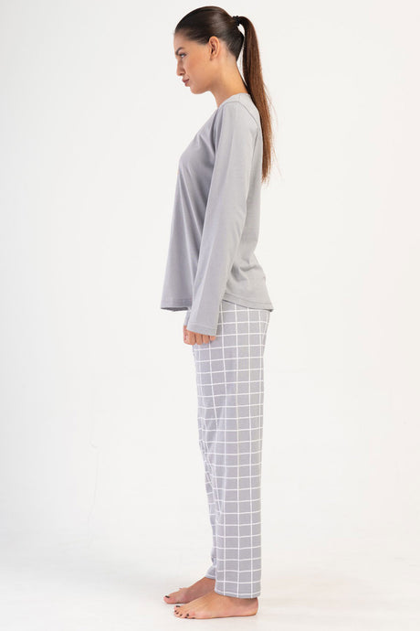 KADIN P.SUPREM O YAKA UZUN KOL ETEGI OVAL PIJAMA TAKIM