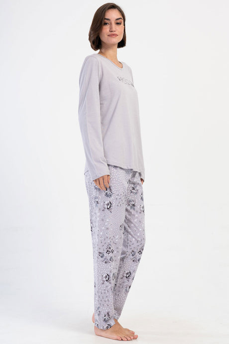 KADIN P.SUPREM XXL O YAKA UZUN KOL ETEGI OVAL PIJAMA TAKIM