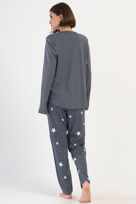KADIN INTERLOK XXL O YAKA UZUN KOL ETEGI OVAL PIJAMA TAKIM