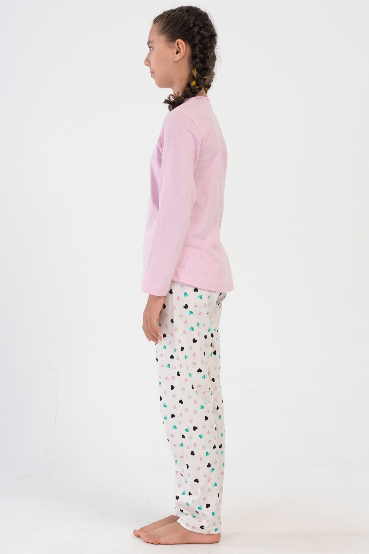 KIZ COCUK P.SUPREM O YAKA UZUN KOL ETEGI OVAL PIJAMA TAKIM(9-10/15-16)