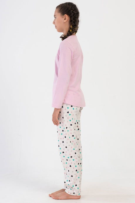 KIZ COCUK P.SUPREM O YAKA UZUN KOL ETEGI OVAL PIJAMA TAKIM(9-10/15-16)