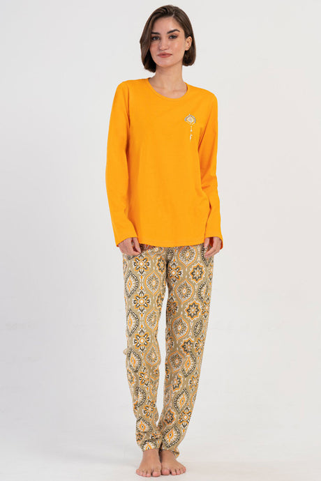 KADIN P.SUPREM XXL O YAKA UZUN KOL ETEGI OVAL PIJAMA TAKIM 405178