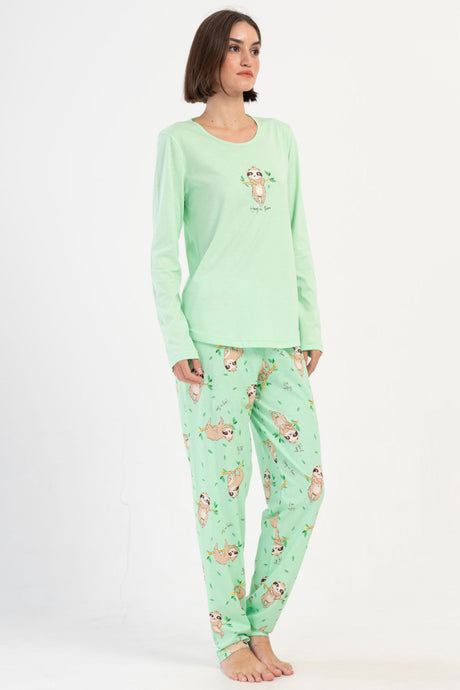 KADIN P.SUPREM O YAKA UZUN KOL ETEGI OVAL PIJAMA TAKIM