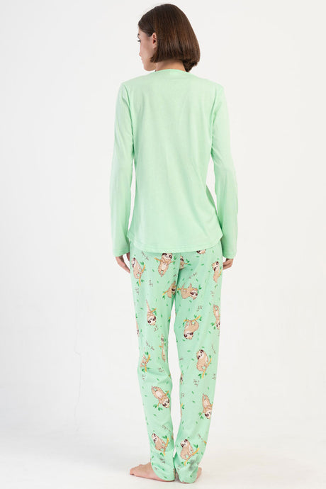 KADIN P.SUPREM O YAKA UZUN KOL ETEGI OVAL PIJAMA TAKIM