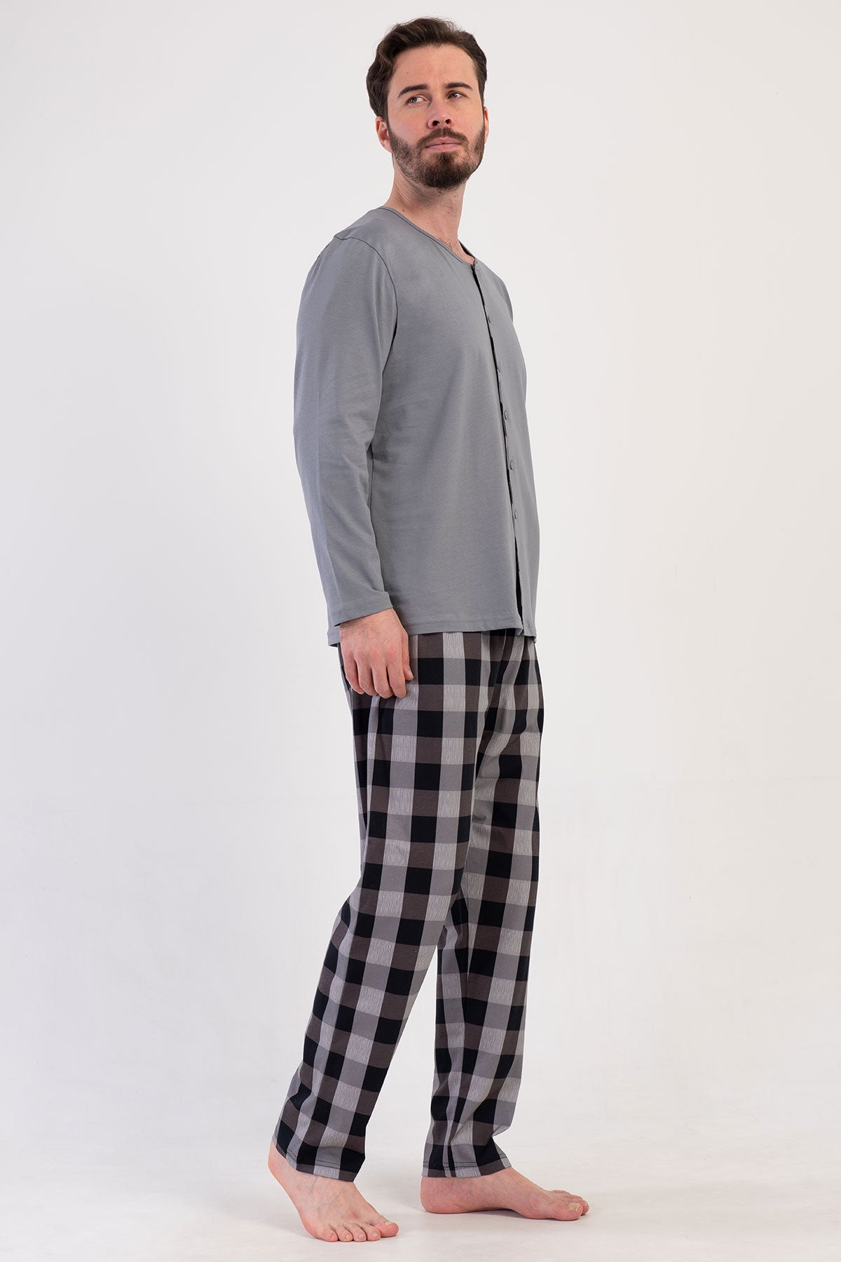CEPLI ERKEK P.SUPREM XXL TAMAMI DUGMELI UZUN KOL PIJAMA TAKIM