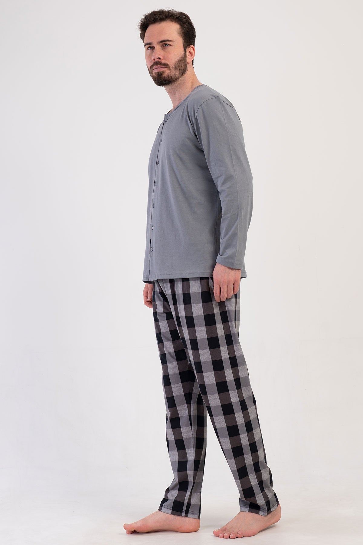 CEPLI ERKEK P.SUPREM XXL TAMAMI DUGMELI UZUN KOL PIJAMA TAKIM