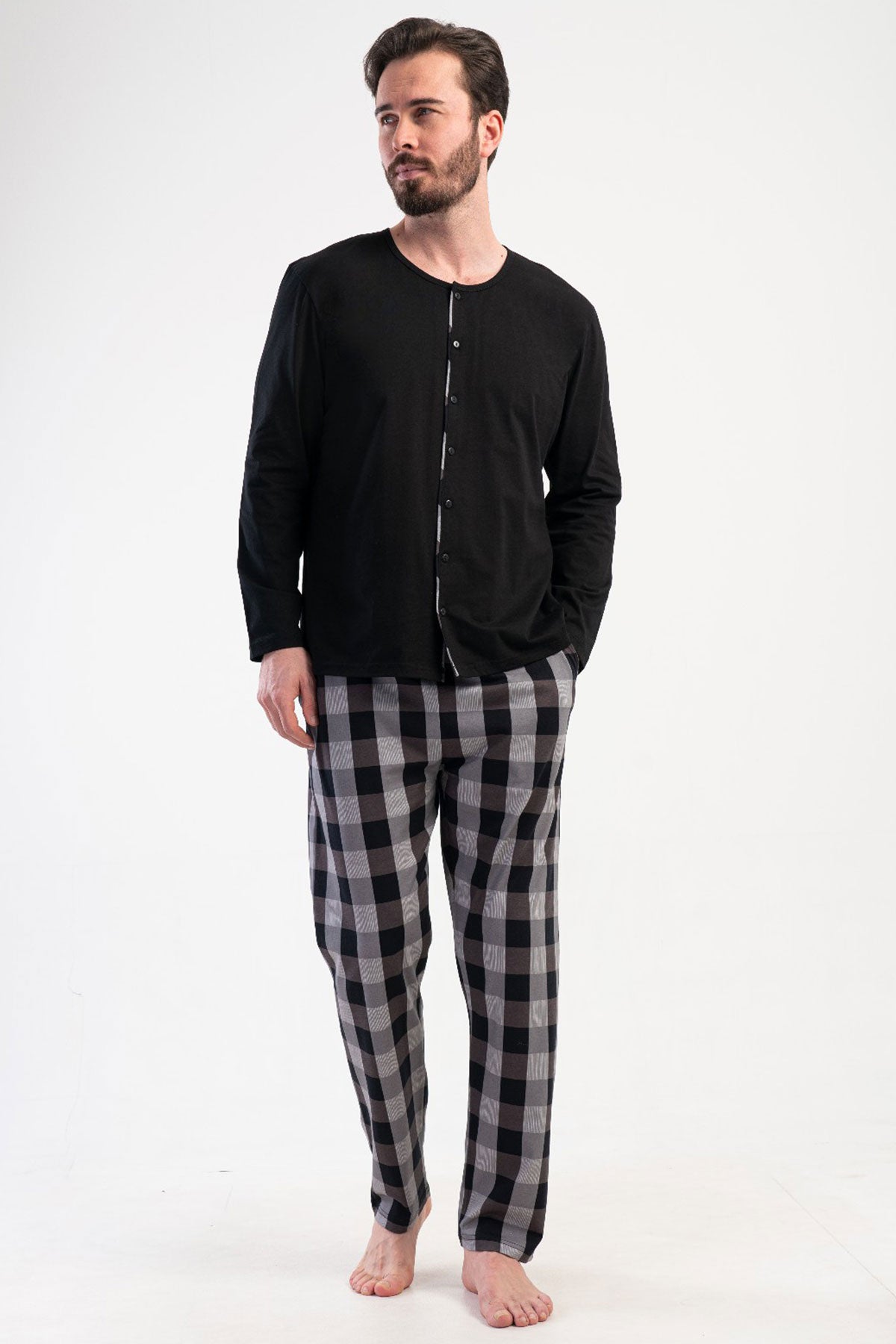 CEPLI ERKEK P.SUPREM XXL TAMAMI DUGMELI UZUN KOL PIJAMA TAKIM 409191