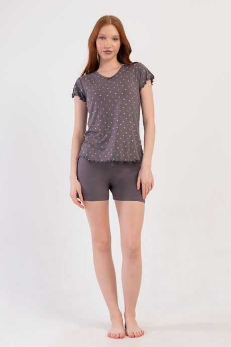 Woman Viscon Big Size Cera Short Set