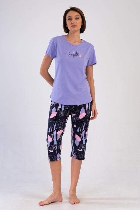 Woman Lilac Supreme Capri Set