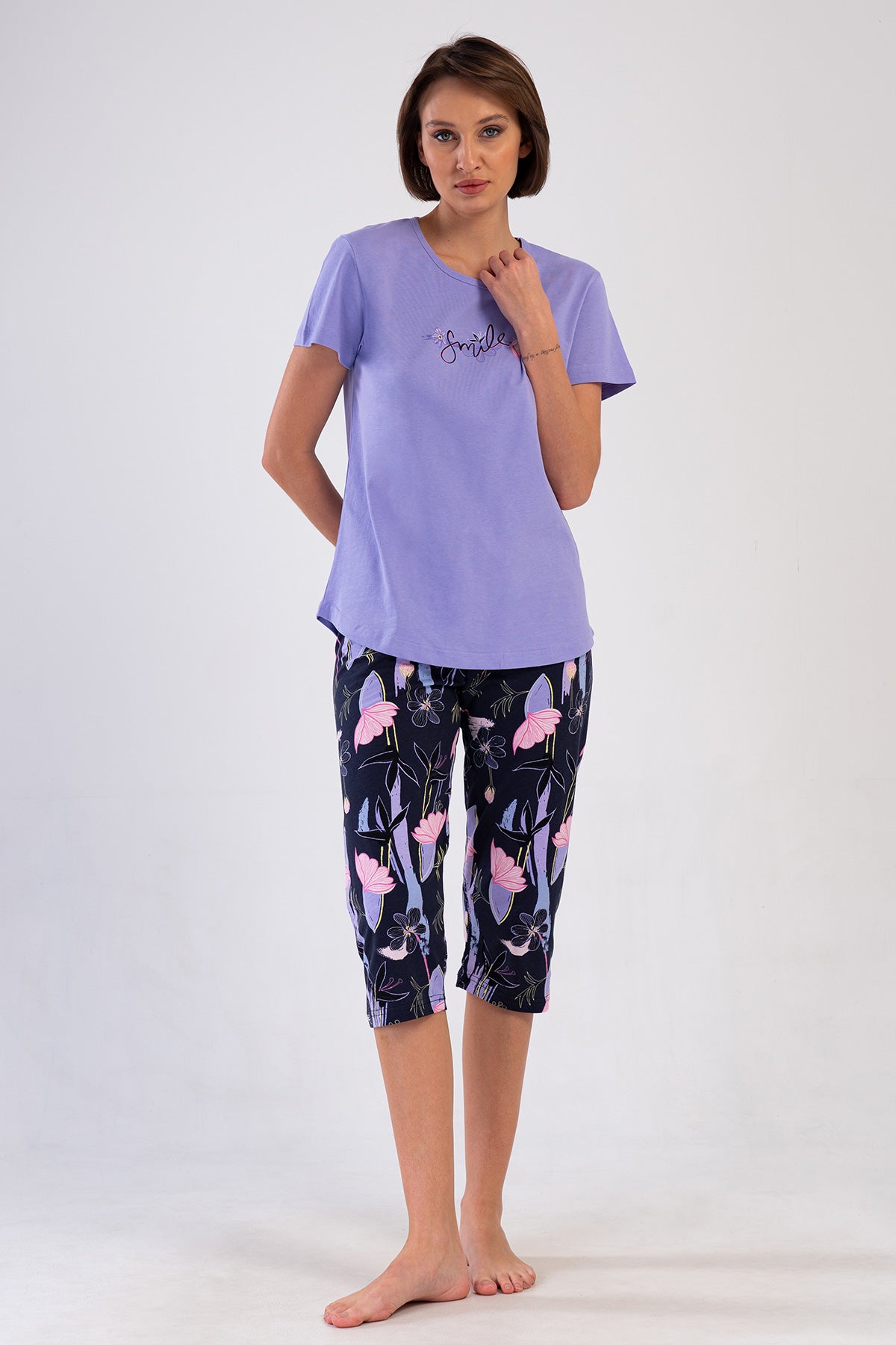 Woman Lilac Supreme Capri Set