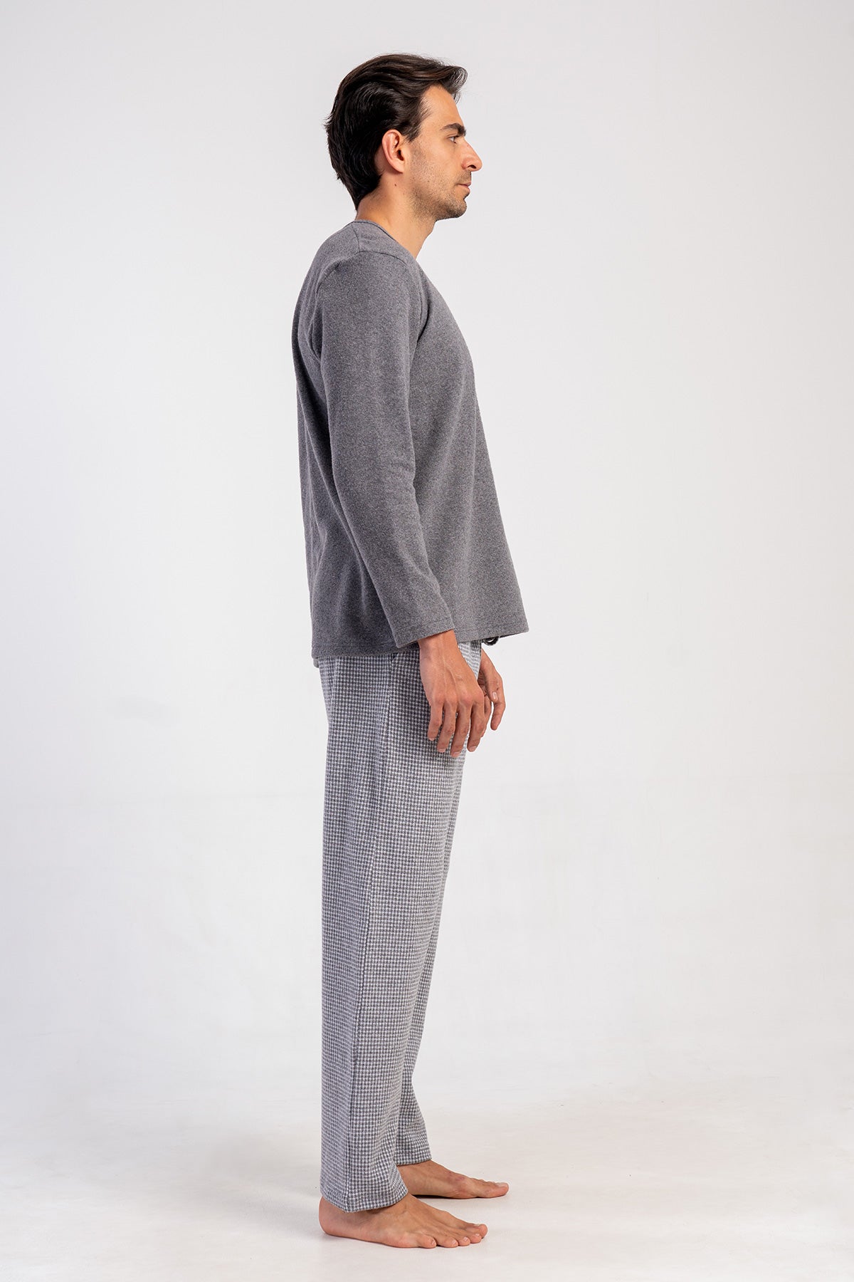 Man Interlock Fume Pocket Detail Pixel Pyjama Set