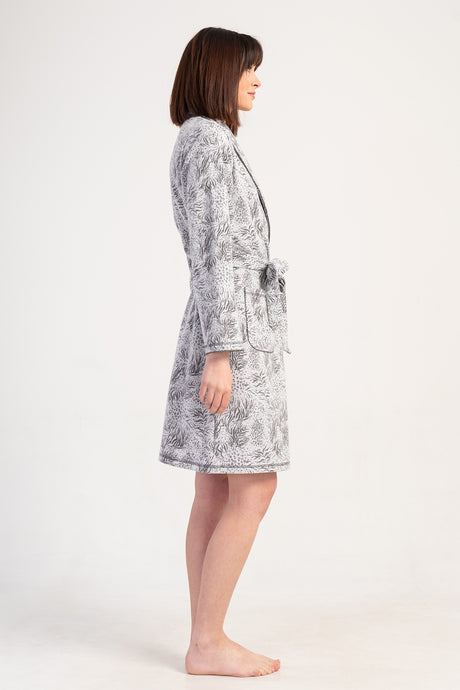 Woman Jacquard Interlock Big Size Crose Dressing Gown