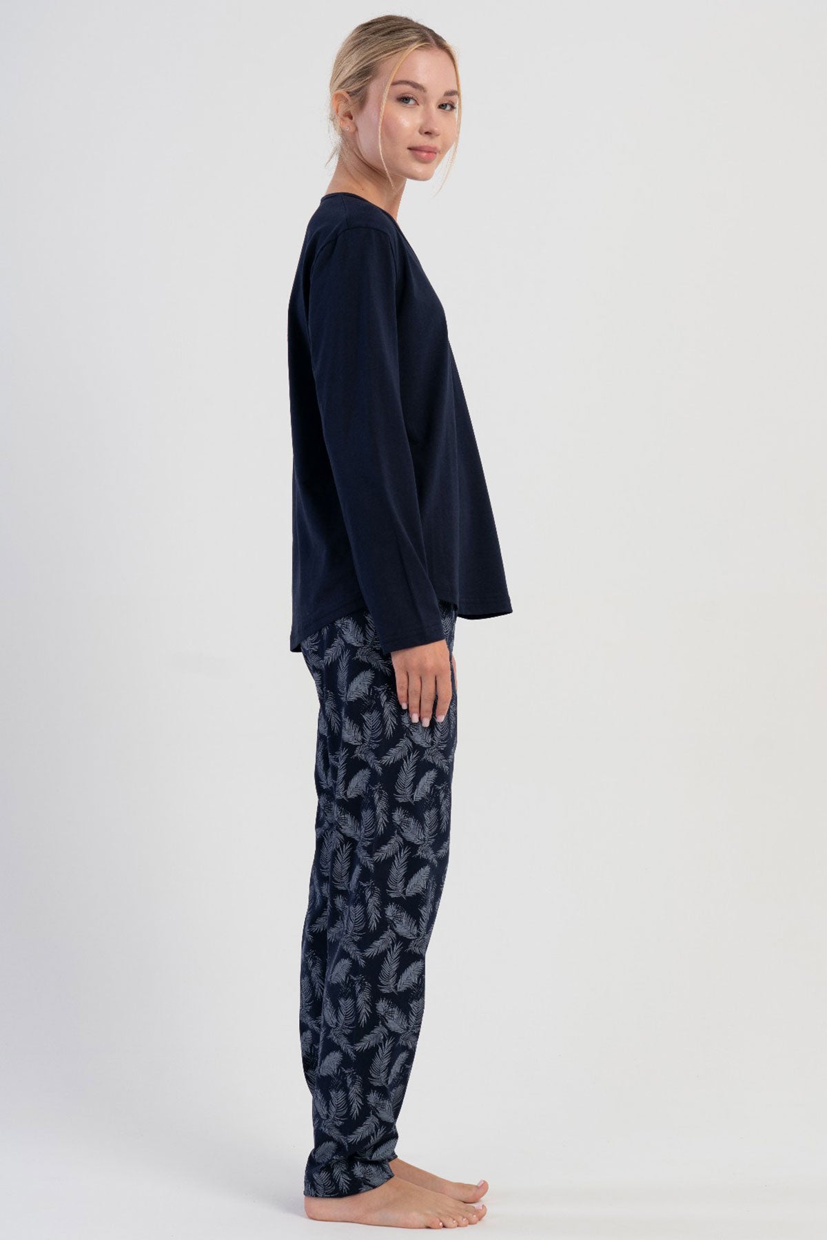 KADIN P.SUPREM XXL V YAKA UZUN KOL ETEGI OVAL PIJAMA TAKIM