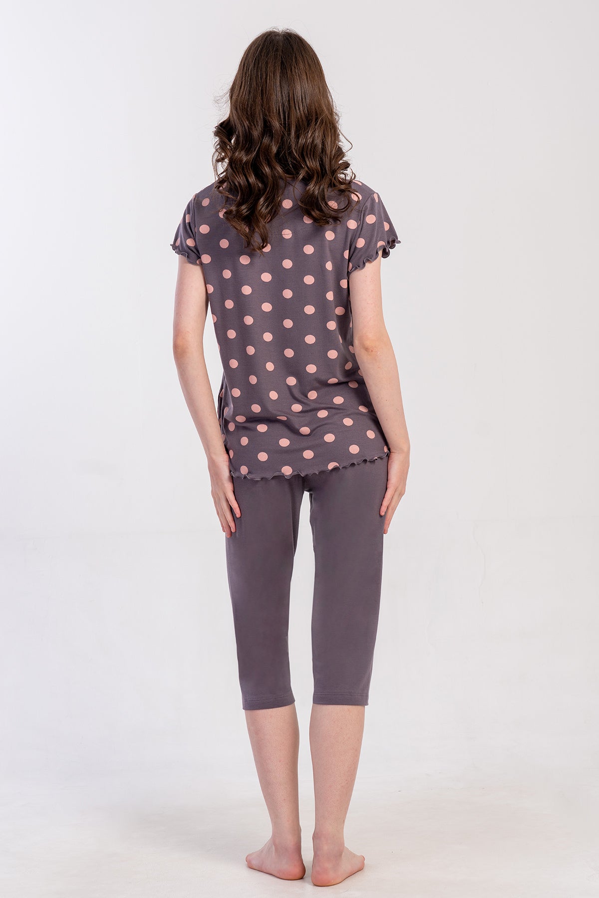 Woman Viscon Big Size Tena Capri Set