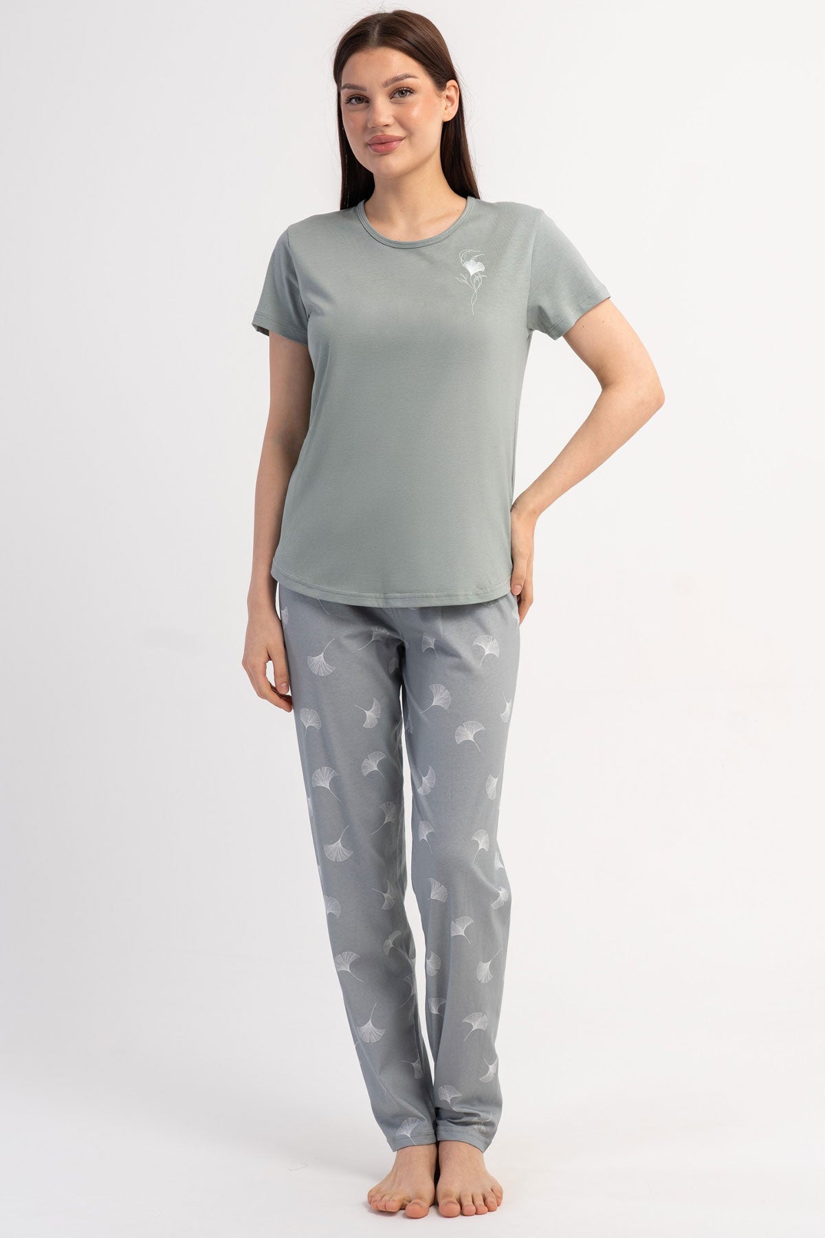 KADIN P.SUPREM O YAKA KISA KOL ETEGI OVAL PIJAMA TAKIM
