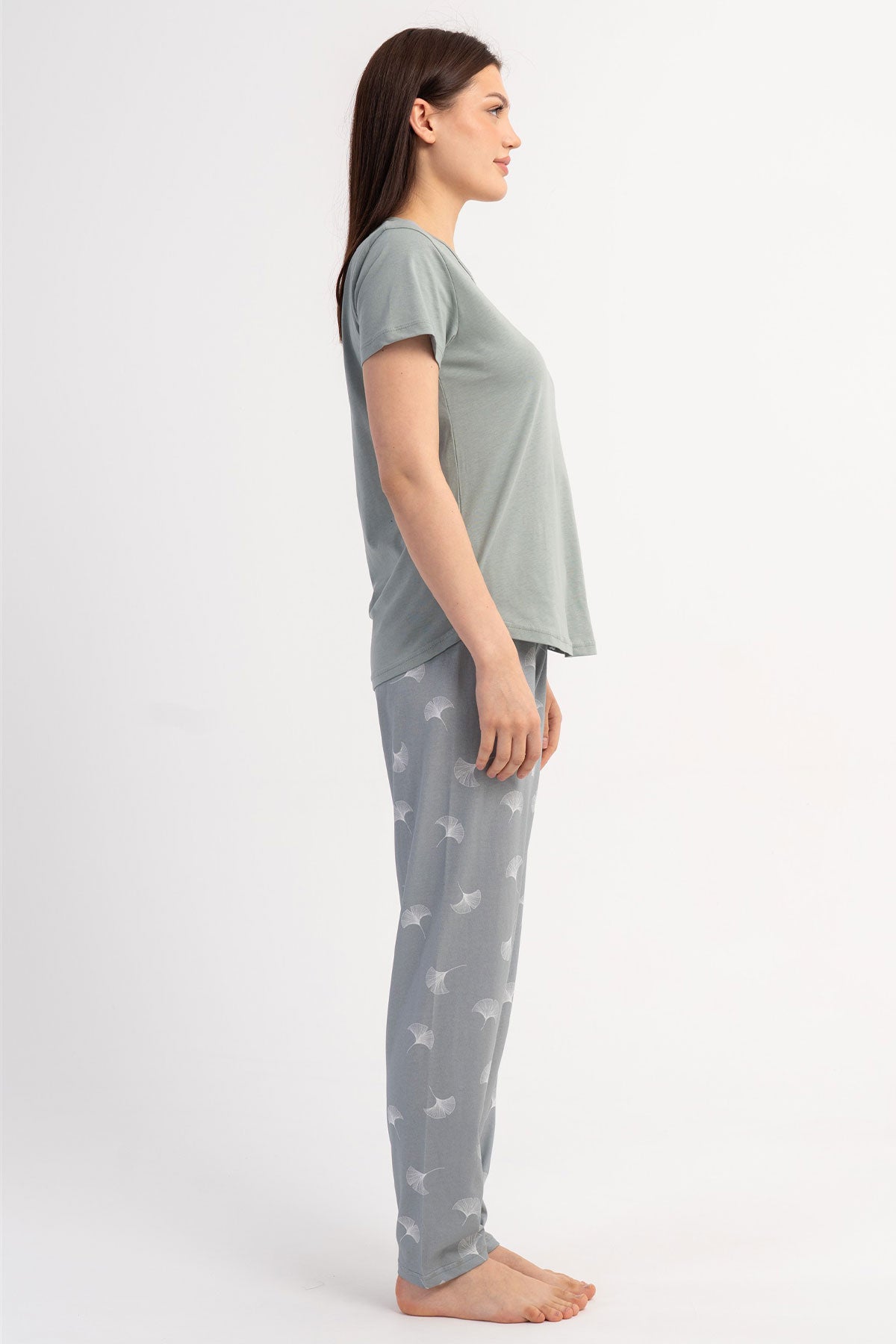 KADIN P.SUPREM O YAKA KISA KOL ETEGI OVAL PIJAMA TAKIM