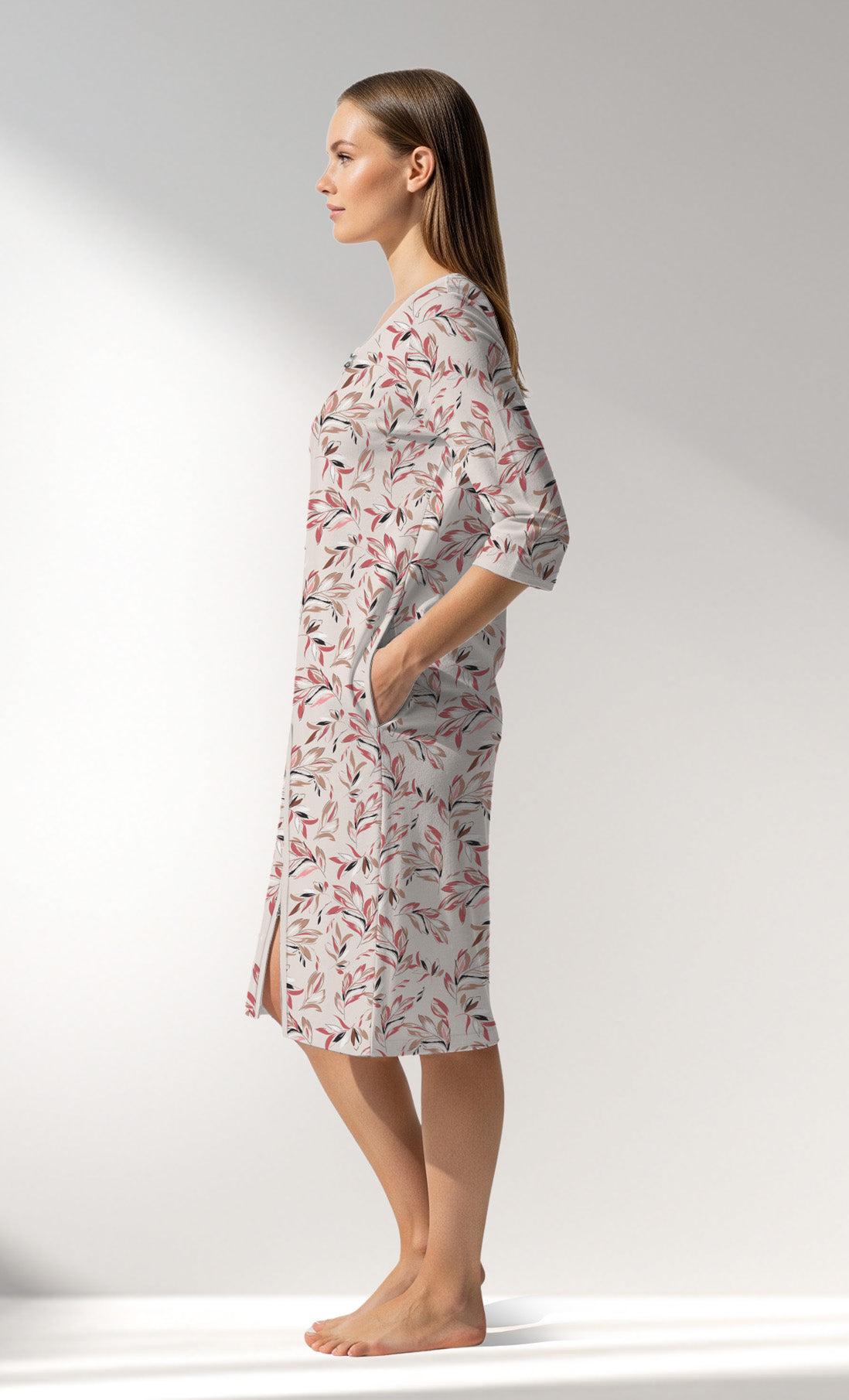 Woman Supreme ElegantLeav Home Dress - ROTASYON - Image 2