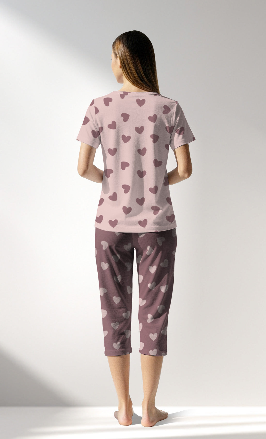 Woman Supreme BigHeart Capri Set - ROTASYON (ACIK ZEMIN) - Image 3