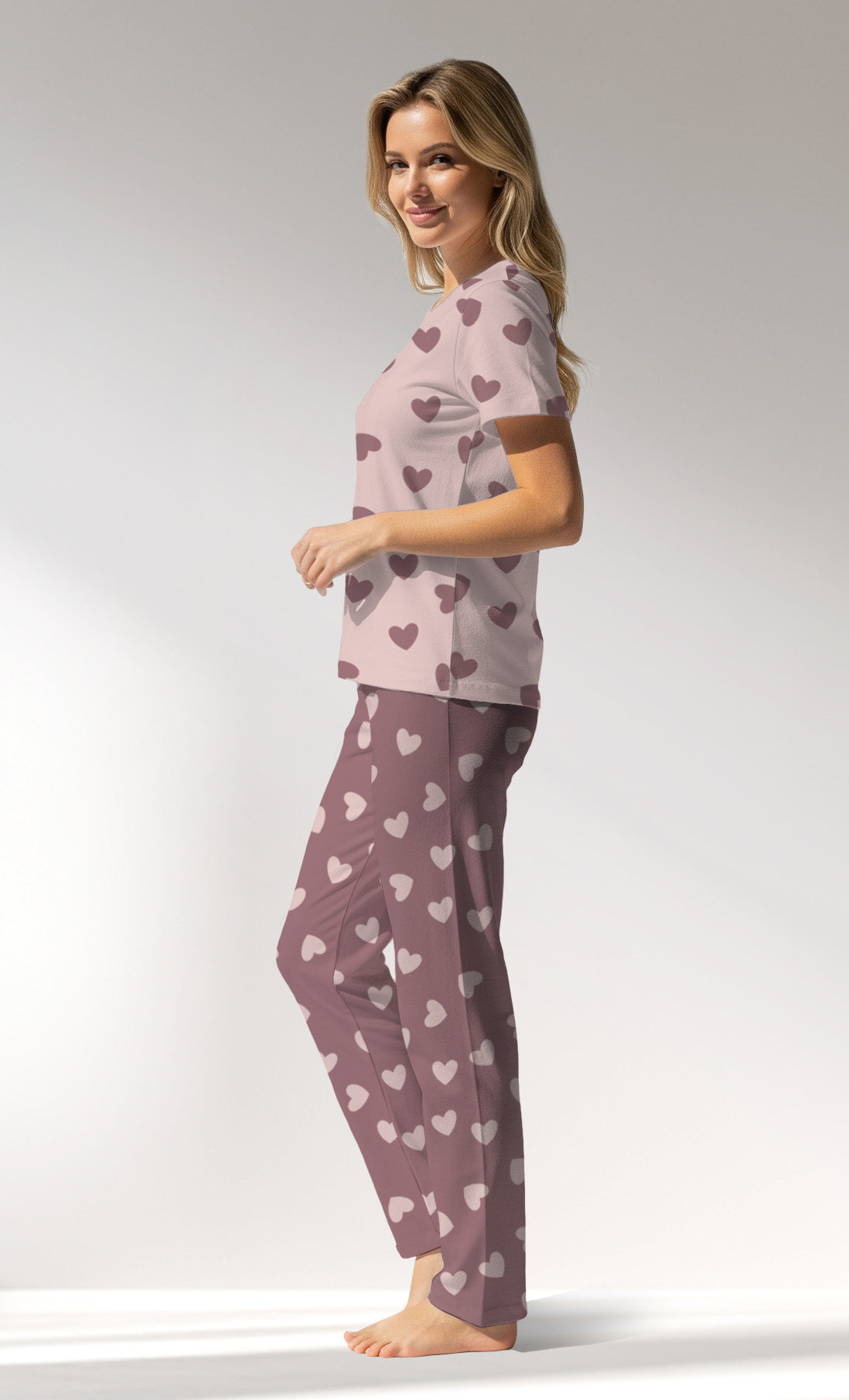 Woman Supreme BigHeart Pyjama Set - ROTASYON (ACIK ZEMIN) - Image 2