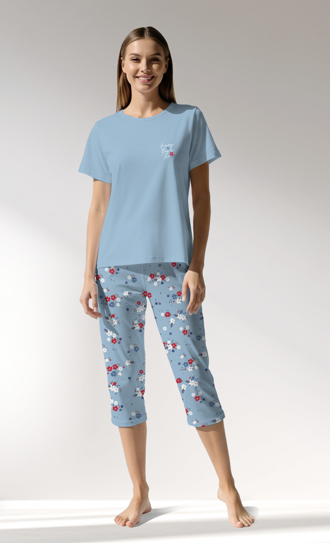 Woman Supreme Cherish Capri Set - B-19-4037 - Image 1