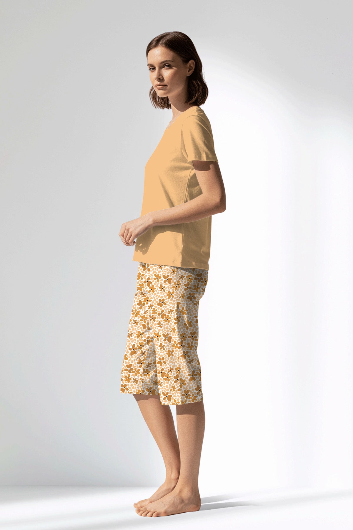Woman Polyviscon Mellow Capri Set - SUNBURST - Image 2
