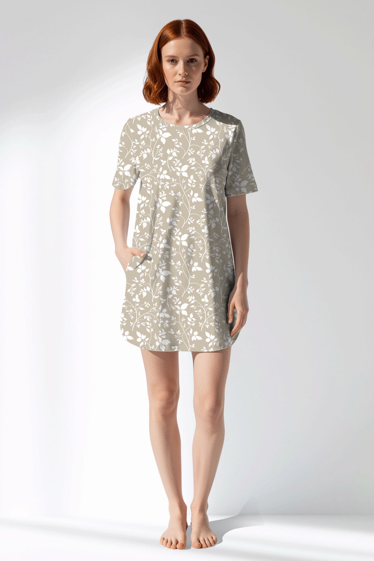 Woman Polyviscon Sprig Pocket Detail Tunic - ROTASYON - Image 1