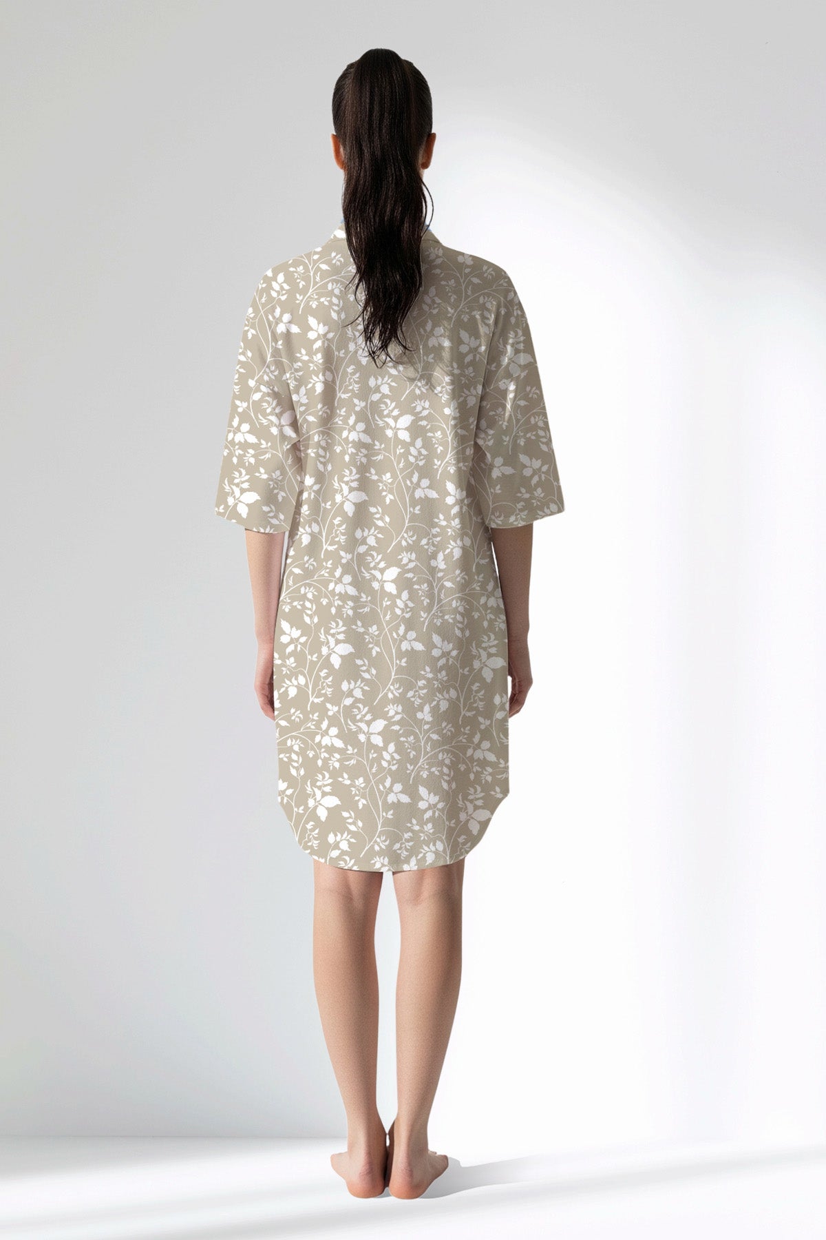 Woman Polyviscon Sprig Shirt Tunic - ROTASYON - Image 3