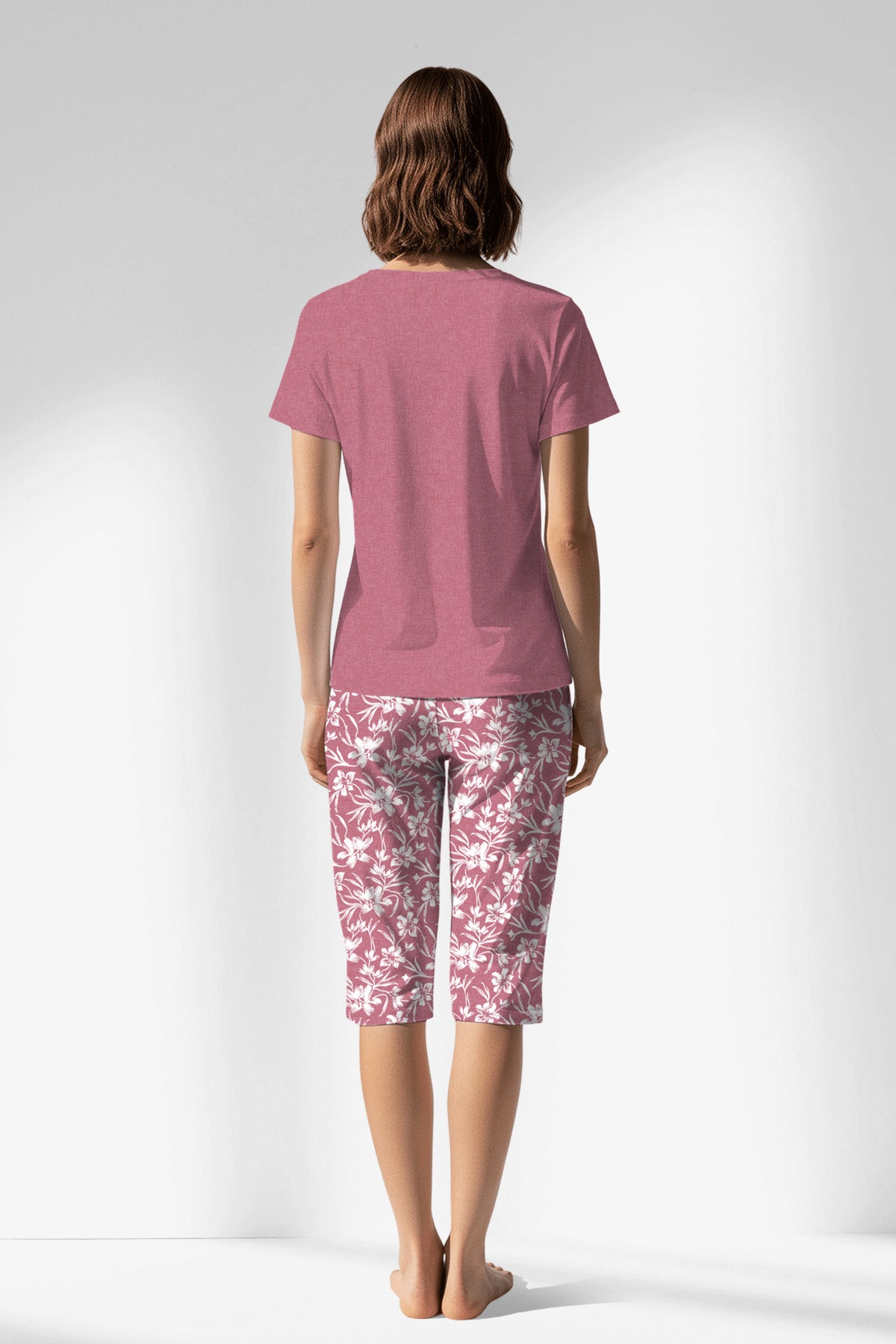 Woman Polyviscon Affection Capri Set - WILD ROSE - Image 1