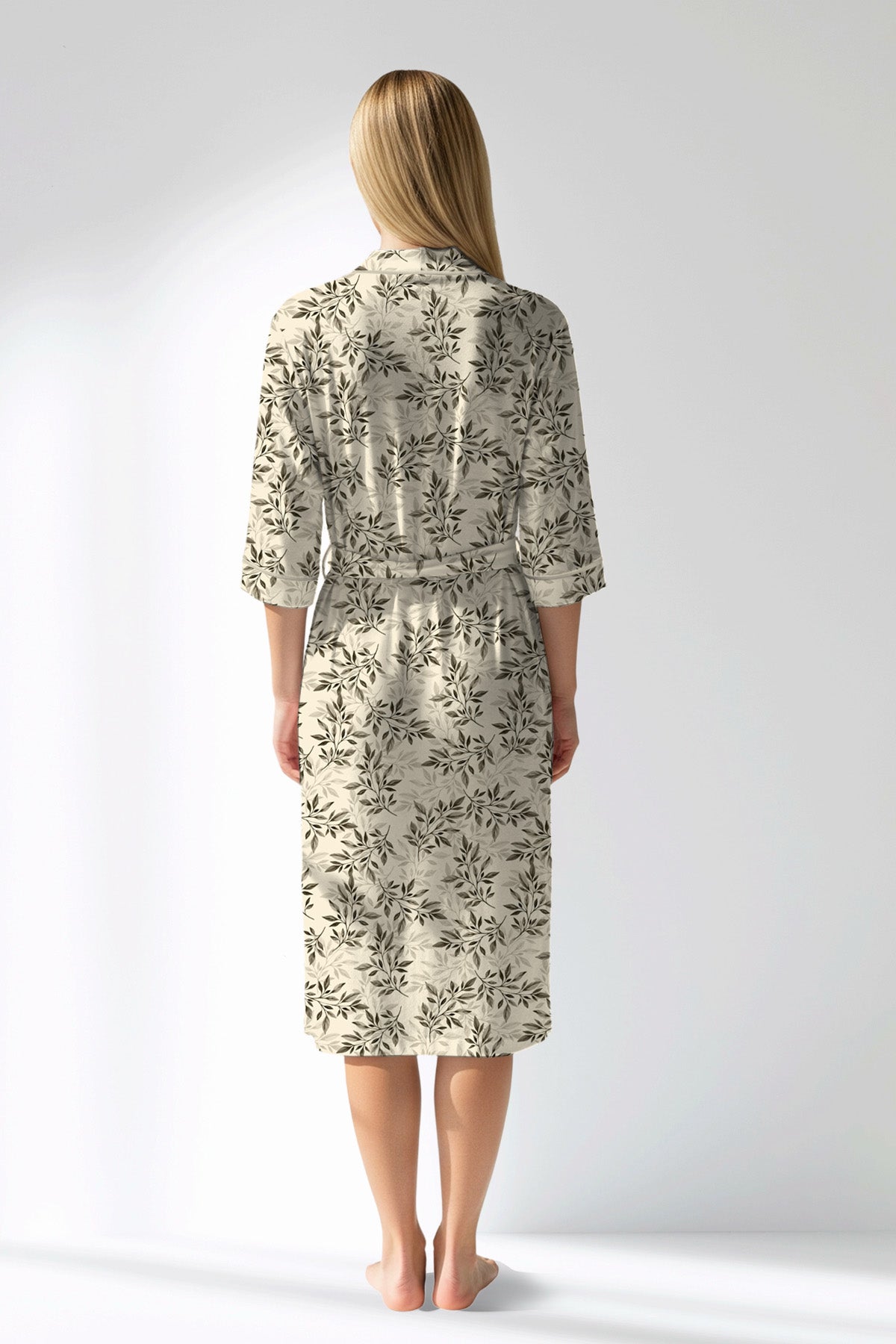 Woman Polyviscon DuskFlora Dressing Gown - ROTASYON - Image 3