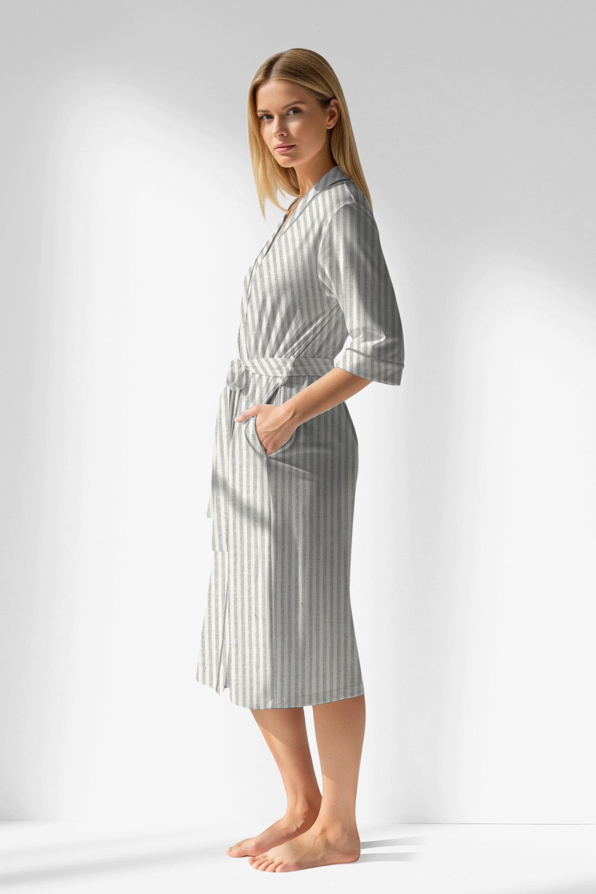 Woman Polyviscon InkWave Dressing Gown - ROTASYON - Image 2