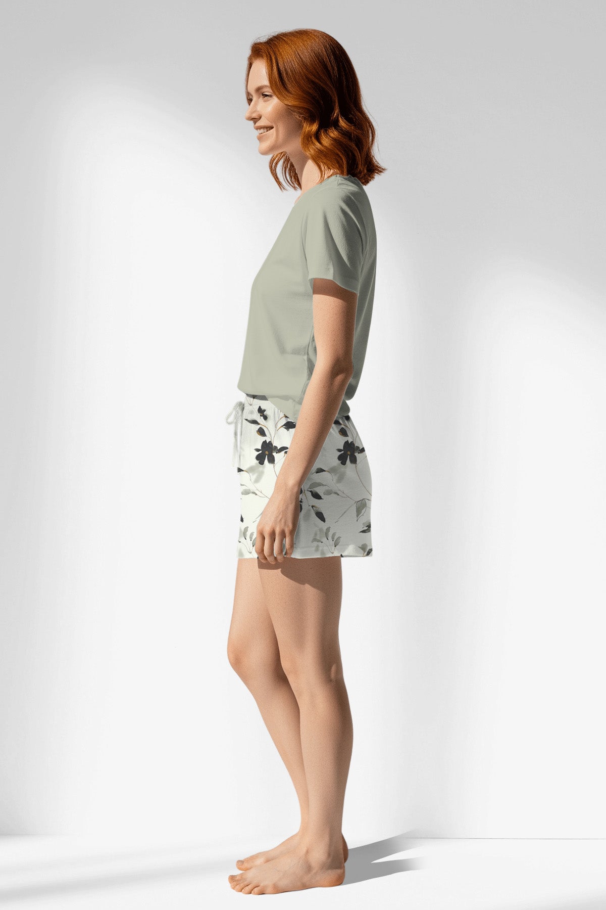 Woman Polyviscon Armonelle Short Set - METRAJ ZEMIN - Image 2