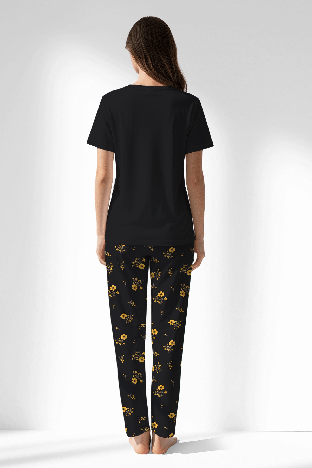 Woman Polyviscon Floryn Pyjama Set - METRAJ ZEMIN - Image 3
