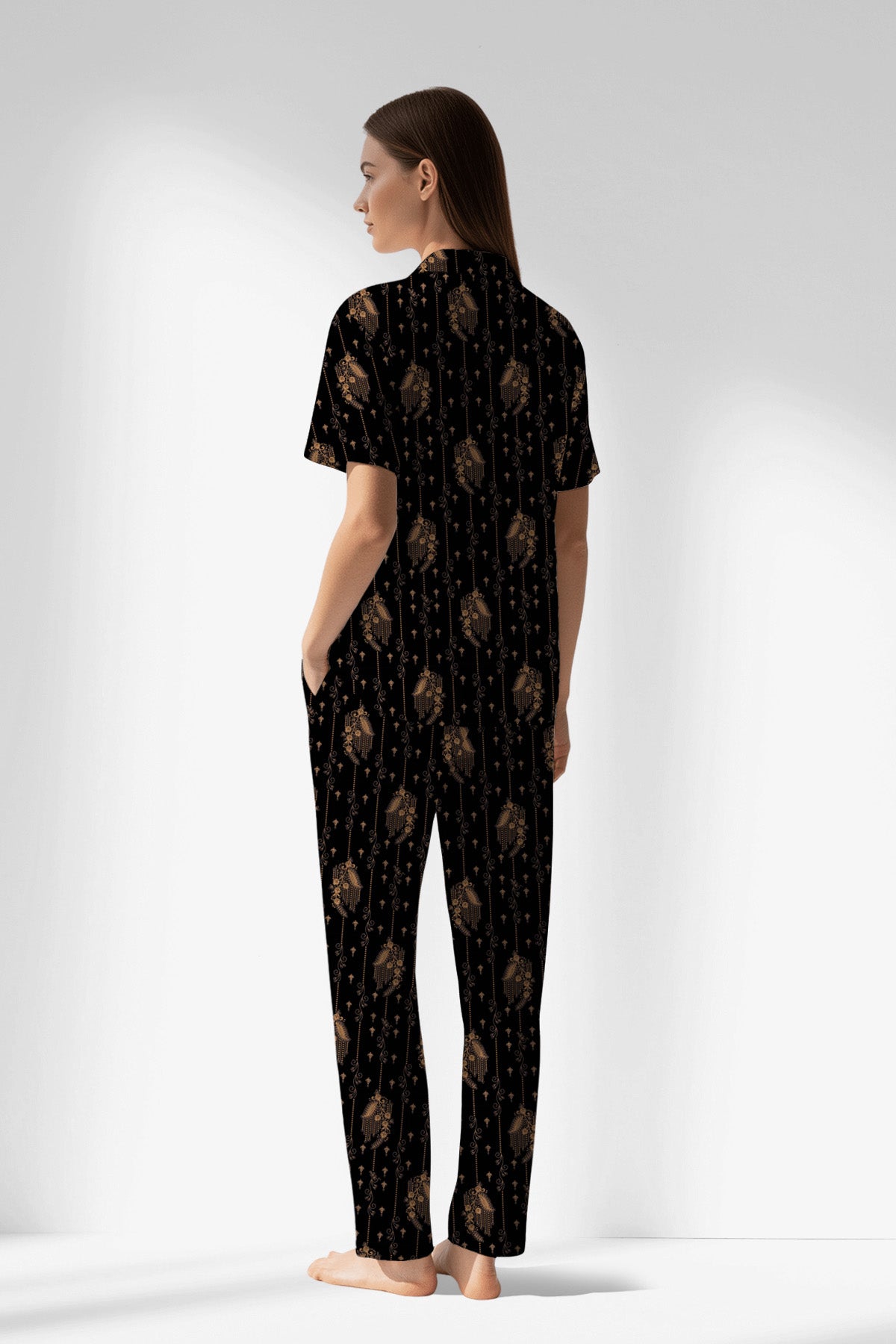 Woman Polyviscon Iralea Buttoned Pyjama Set - ROTASYON - Image 3