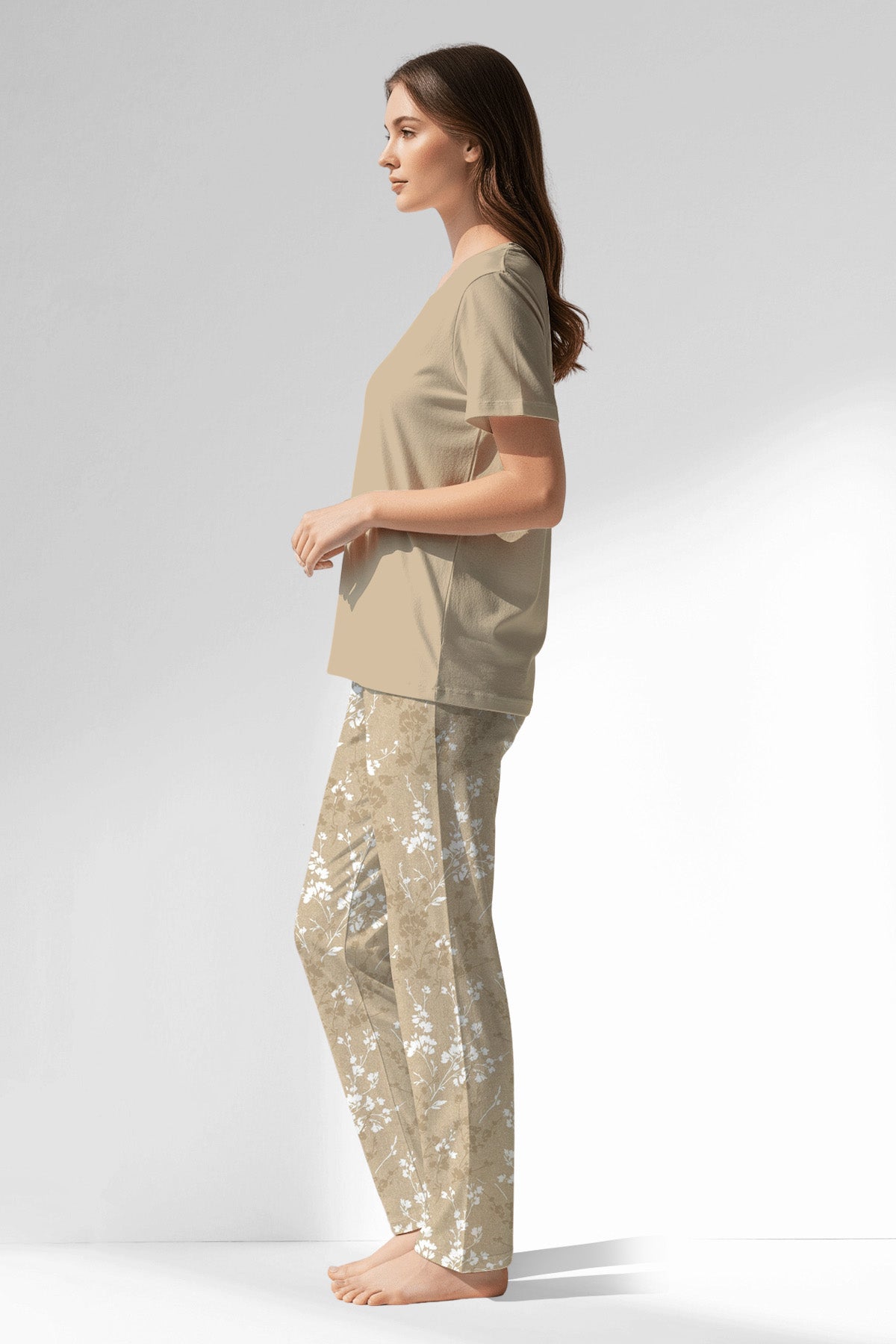Woman Polyviscon Orlena Pyjama Set - METRAJ ZEMIN - Image 2