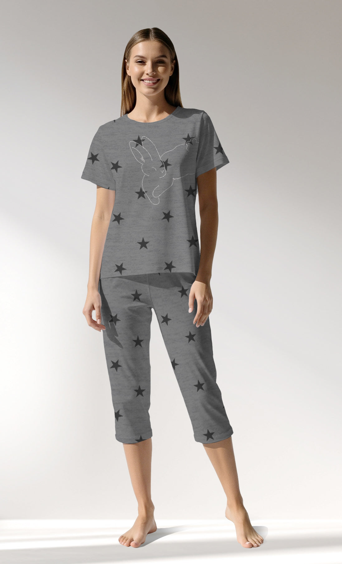 Woman Supreme Supernova Capri Set - A-ROTASYON (GRI ZEMIN) - Image 1