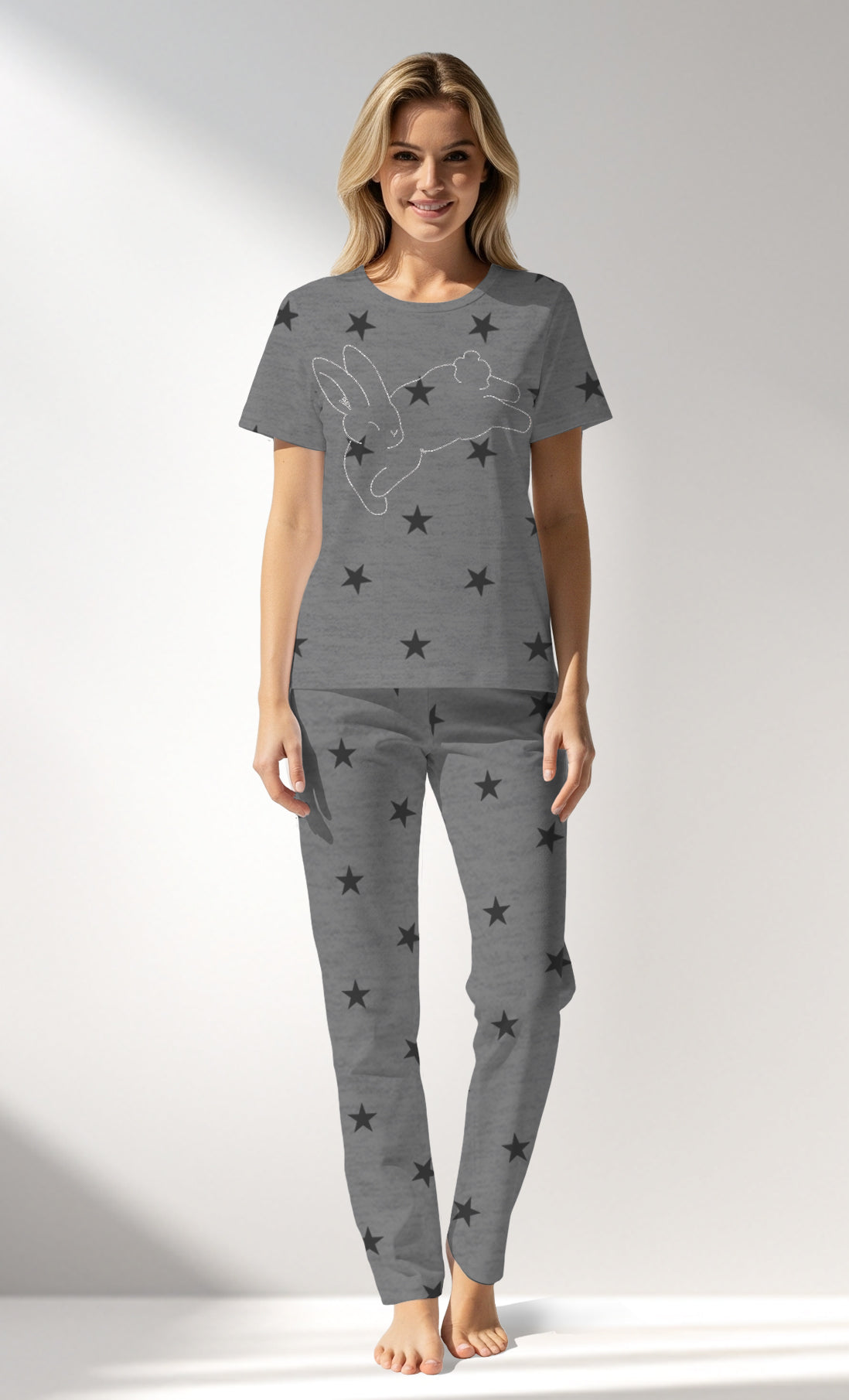 Woman Supreme Supernova Pyjama Set - A-ROTASYON (GRI ZEMIN) - Image 1
