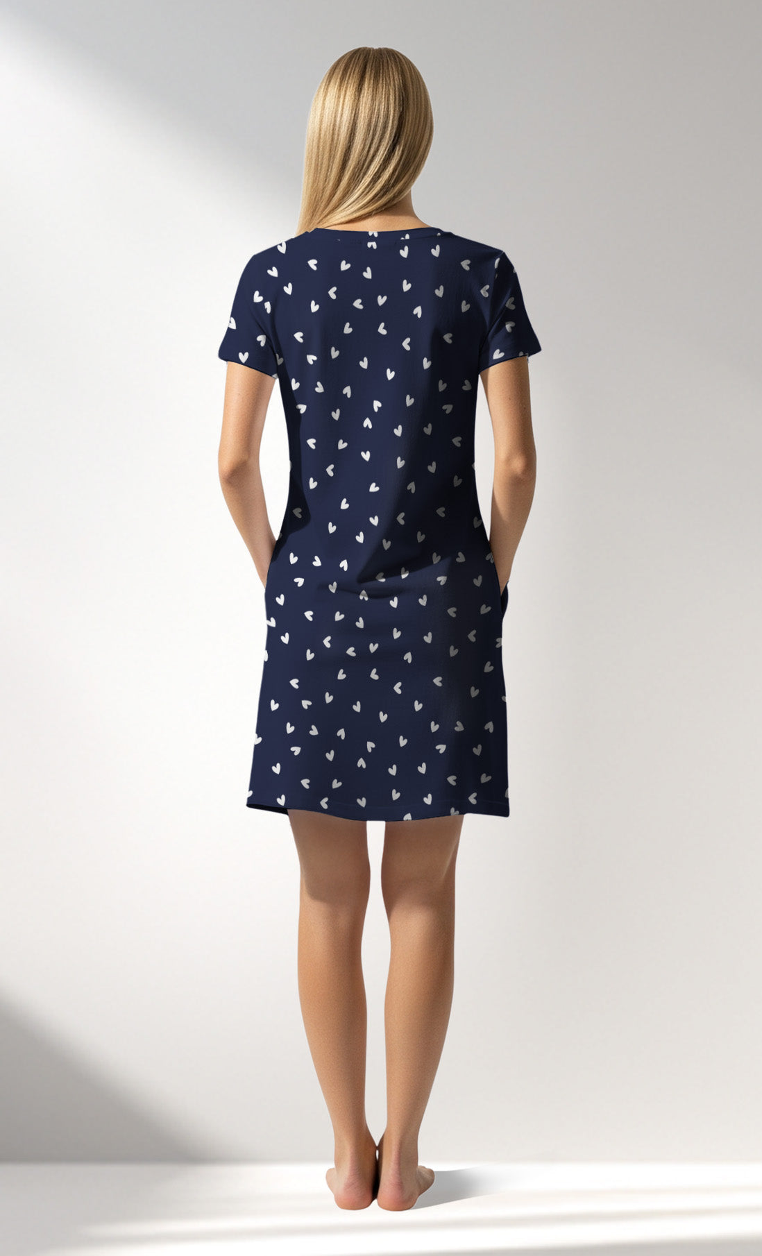 Woman Supreme HeartBeat Pocket Detail Tunic - A-ROTASYON (LACIVERT ZEMIN) - Image 3