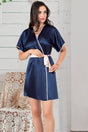 Woman Satin Carte Dressing Gown